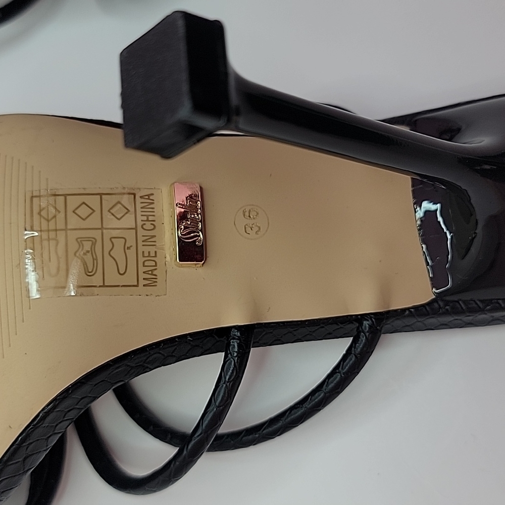 Sheln Block Square Toe  Heels Sandals/ 36 - Picture 7 of 7